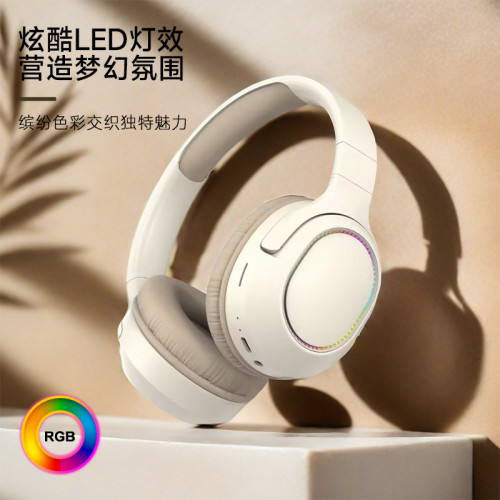 爆款BH-K3無線頭戴式藍牙V5.4耳機幻彩燈效可插TF卡