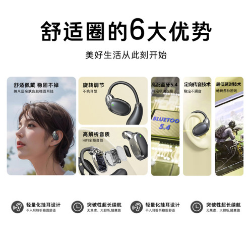威麥OWS藍牙耳機開放式不入耳運動無線藍牙耳機掛耳式