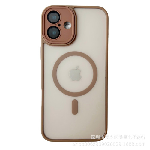 適用IPHONE17pro磨砂雅盾磁吸手機殼蘋果16簡約i15全包防摔保護套