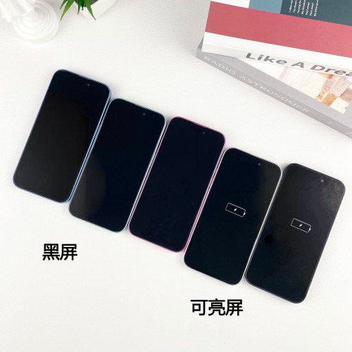 適用於蘋果16 16promax仿真手機模型機模玩具櫃台展示可亮屏16pro