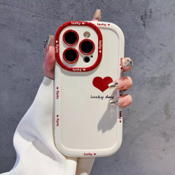 Lucky day小愛心適用蘋果17手機殼iphone14promax泡芙矽膠16/13