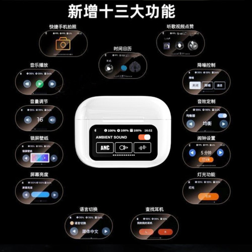 爆款A9pro/A11pro/A12pro/A18pro/V8觸控螢幕無線降噪藍牙耳機