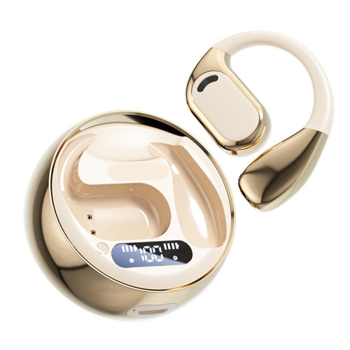 爆款M76耳掛式開放式不入耳OWS骨傳導無線藍牙耳機彩色顯示屏