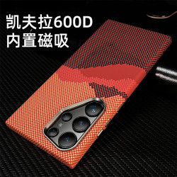 適用三星S25Ultra凱夫拉碳纖維磁吸手機殼GalaxyS24夜光PC保護套