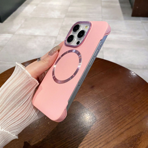 新款無邊框適用iPhone16荔枝紋磁吸手機殼蘋果15防摔純色高級感14 新款無邊框適用iPhone16荔枝紋磁吸手機殼蘋果15防摔純色高級感14