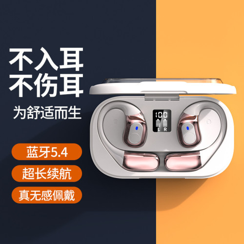 熱款掛耳YW01電鍍耳機OWS不入耳式軟膠掛耳運動藍牙耳機