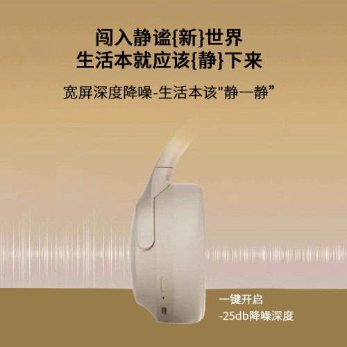 D5藍牙耳機頭戴式耳機無線新款ANC降噪藍牙耳機長續航遊戯低延時