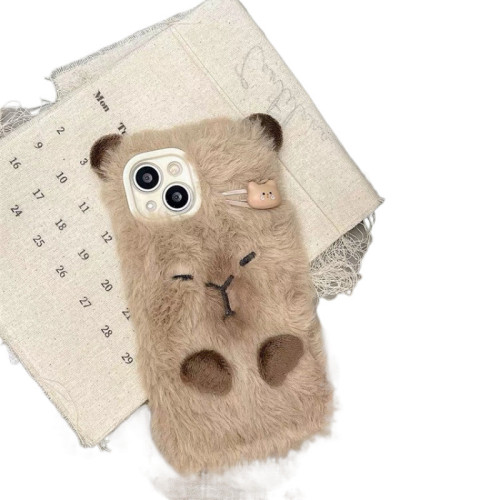 毛絨卡皮巴拉適用蘋果16手機殼iPhone15ProMax可愛14Pro女13軟12 毛絨卡皮巴拉適用蘋果16手機殼iPhone15ProMax可愛14Pro女13軟12