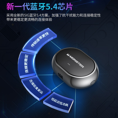 魔聲AC600星球能量環旋扭耳夾式藍牙耳機運動氣傳導藍牙5.4適用於