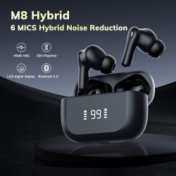 伽德仕M8ANC+ENC 主動降噪 藍牙耳機 新款智能外顯 超長續航