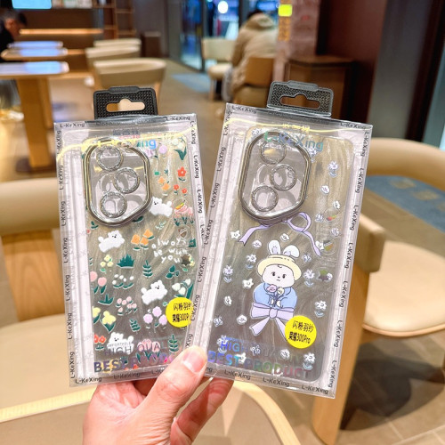 閃粉羽紗卡通適用小米15Pro精孔手機殼紅米K80 米NOTE15Pro保護套