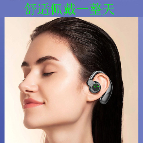 左右可戴單耳超長續航手機通用數字顯示可旋運動藍牙耳機掛耳式