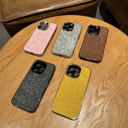 適用iPhone17Pro手機殼13pro電鍍貼皮豹紋蘋果15全包鏡頭膜14pro