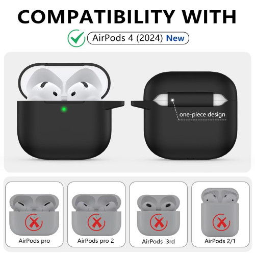 適用於2025年蘋果Airpods pro3保護套矽膠連體純色藍牙耳機保護套