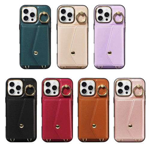 適用iPhone16 Pro風琴手機皮套蘋果15斜背手機殼iPhone14保護套