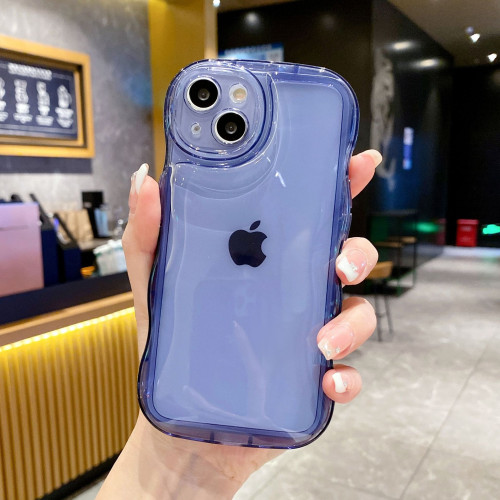 適用iphone16透明保護套蘋果15波浪氣墊手機殼14氣泡防摔13全包軟