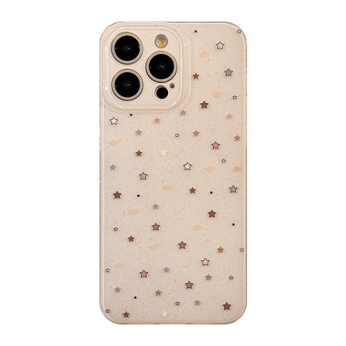 雙層閃粉適用蘋果16手機殼滿屏彩星星iphone15promax軟套14小衆11
