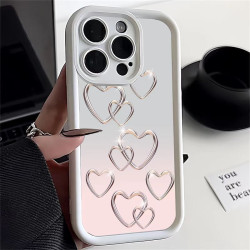 漸變愛心適用蘋果15Promax手機殼iPhone16可愛14全包13少女12高級