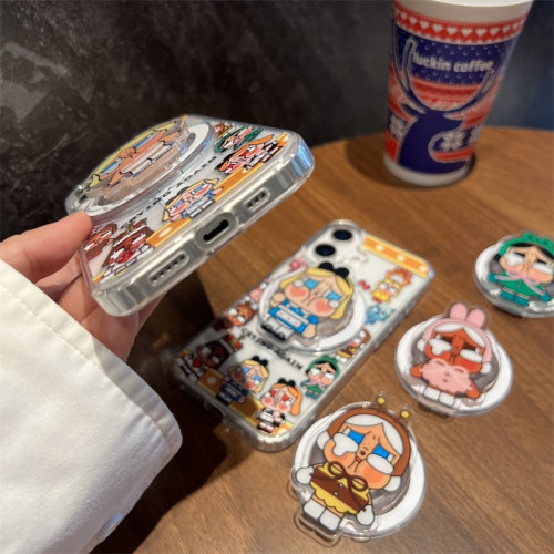 適用iPhone16proMax手機殼蘋果15新款12套14女警13磁吸支架11硬