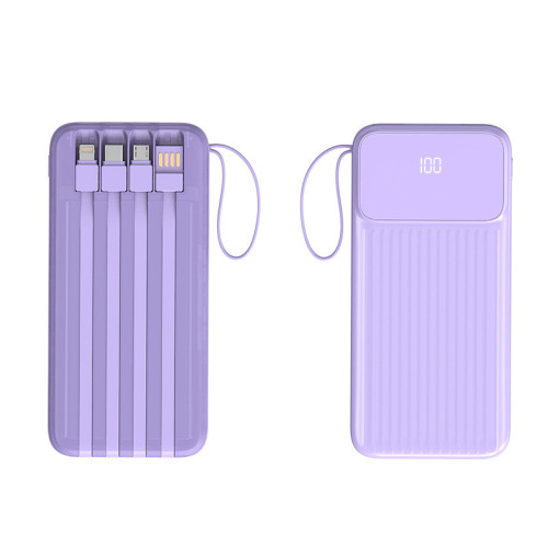 新款自帶四線5萬大容量20000安培快充充電寶120W手機通用行動電源