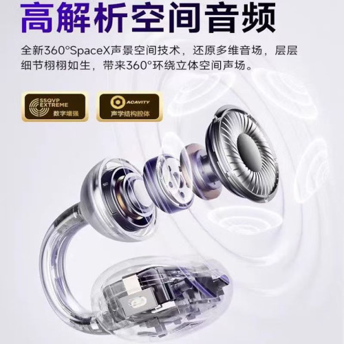 2025新款無線不入耳式氣傳導藍牙耳機適用華/爲蘋/果超長續航運動