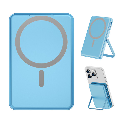 磁吸充電寶無線充禮品耳機手錶充電寶三合一支架行動電源