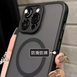 高級磁吸16p適用蘋果17promax手機殼新款iphone16E磨砂透明帶防塵