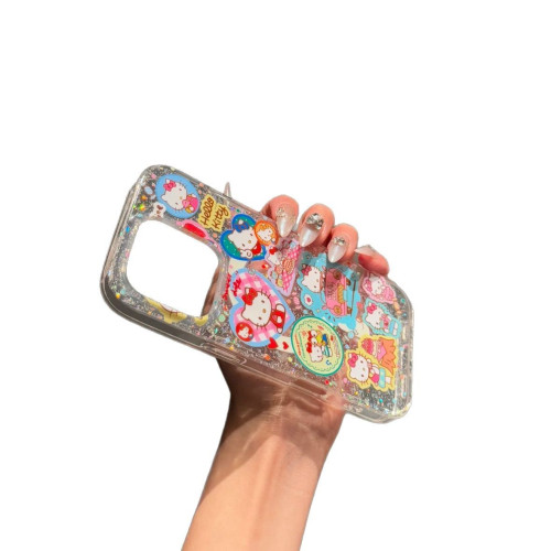 卡通貓閃粉適用蘋果15plus/16promax手機殼13pro/11硬殼12pro/xsx 卡通貓閃粉適用蘋果15plus/16promax手機殼13pro/11硬殼12pro/xsx