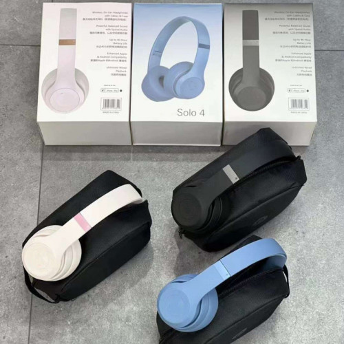 新款適用SOLO 4頭戴式藍牙耳機耳麥可折曡降噪收納運動重低音