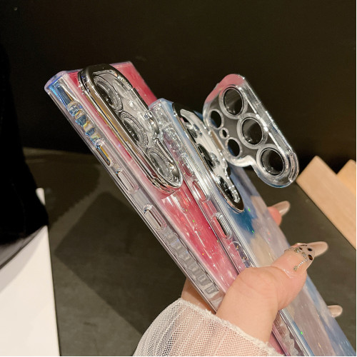 日韓暈染閃粉適用三星s25/s24手機殼鏡頭支架s23u手鏈殼s25u防摔 日韓暈染閃粉適用三星s25/s24手機殼鏡頭支架s23u手鏈殼s25u防摔