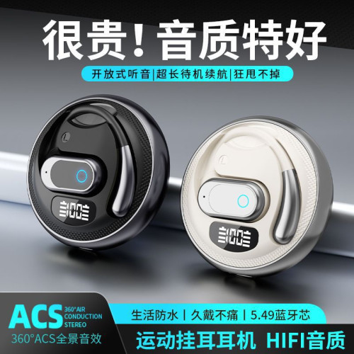 2025新款藍牙耳機5.4掛耳式不入耳運動跑步開放式降噪小禮品