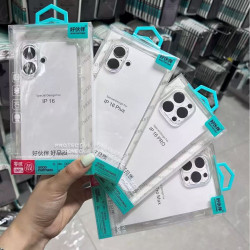 好夥伴零感殼適用蘋果16精孔透明手機殼iphone15防摔TPU直邊軟殼