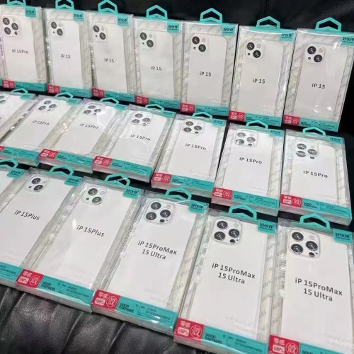 好夥伴零感殼適用蘋果16精孔透明手機殼iphone15防摔TPU直邊軟殼