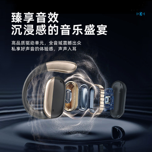 新款AI翻譯耳機 掛耳式LCD全新觸控彩色螢幕開放式不入耳 OWS降噪