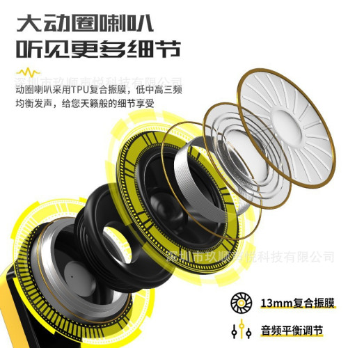 YX07遊戯藍牙耳機TWS入耳式智能降噪電競低延遲無線耳機