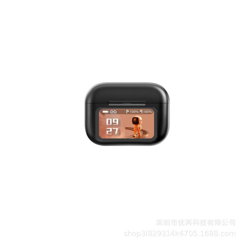 新款A9pro全彩色螢幕觸控藍牙耳機ANC主動降噪帶屏顯無線藍牙耳機