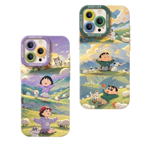 適用蘋果16promax手機殼iPhone15蠟筆小新14pm適合春天的13mini