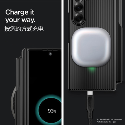 適用於三星ZFold6保護殼PC卡扣筆槽行李箱紋路防摔防磨保護套
