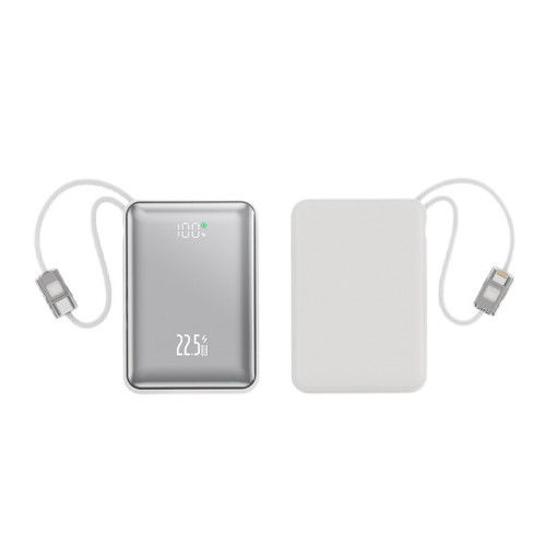 官方新款電鍍PD快充自帶線1/2萬安培充電寶超大容量行動電源