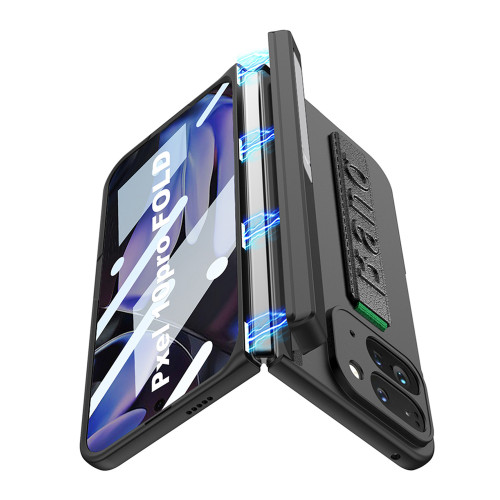 適用谷歌Pixel0Pro Fold 腕帶手機殼ins原創側包帶支架磁吸全包殼