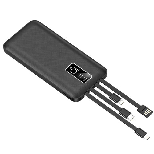 充電寶自帶線大容量小巧可攜式行動電源禮品可