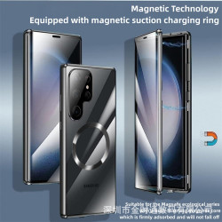 適用三星S25P萬磁王S25ultra磁吸圈金屬Magsafe手機殼S25雙面釦