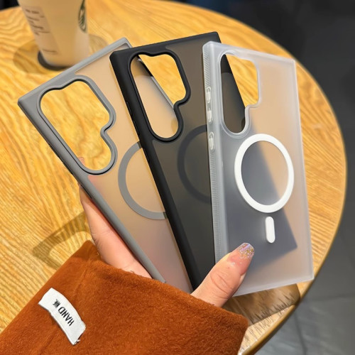 適用三星S25Ultra手機殼磁吸磨砂膚感透明GalaxyS24FE防摔保護套 適用三星S25Ultra手機殼磁吸磨砂膚感透明GalaxyS24FE防摔保護套
