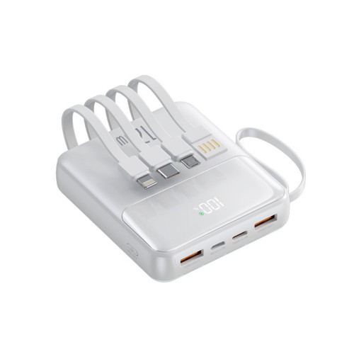 新款充電寶20000安培120W快充大容量自帶線小巧行動電源