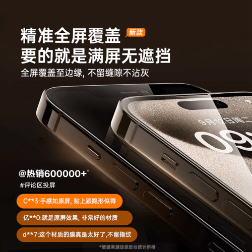 適用蘋果iPhone15ProMax鋼化膜無塵倉防塵網13防摔14高清16手機膜