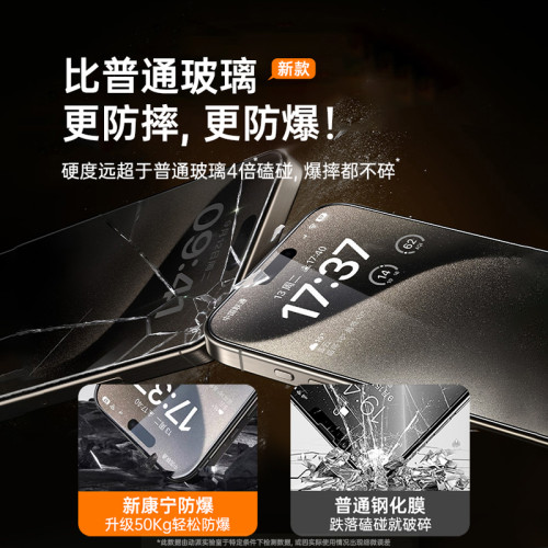 適用蘋果iPhone15ProMax鋼化膜無塵倉防塵網13防摔14高清16手機膜