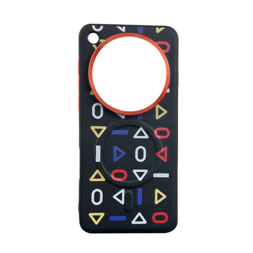 適用oppofindx8S手機殼新款x8ultra磁吸素皮彩色塗鴉x8s+金屬鏡頭 適用oppofindx8S手機殼新款x8ultra磁吸素皮彩色塗鴉x8s+金屬鏡頭