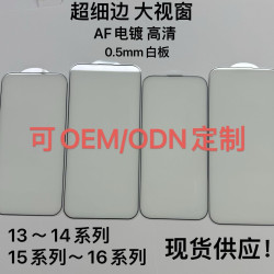 適用iPhone16ProMax超細邊全屏電鍍鋼化膜iPhone15 14 13防窺膜