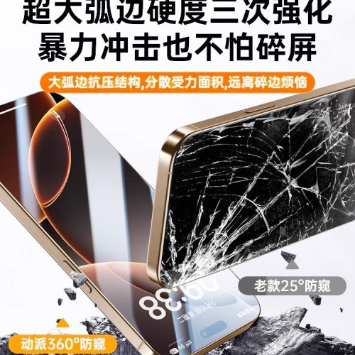 360度防窺膜蘋果16防窺鋼化膜iphone14pro蘋果15無塵倉手機膜