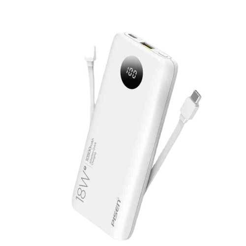 品勝自帶線充電寶22.5雙向快充行動電源10000安培適用